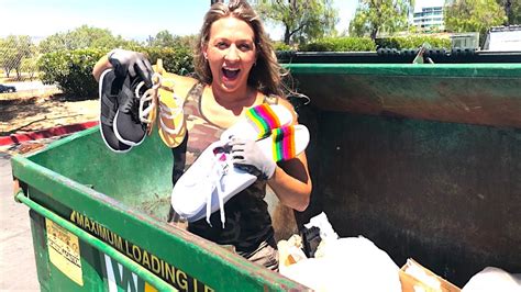 Woman Dumpster Diving