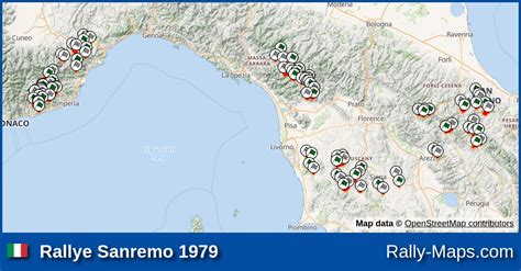 Streckenverlauf Rallye Sanremo 1979 WRC RallyeKarte De