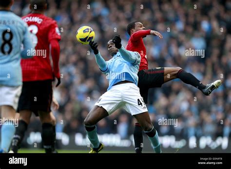 Manchester City S Mario Balotelli Left And Manchester United S