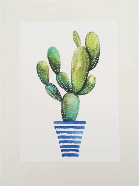 Easy Painting Ideas For Beginners Cactus Mari Kiketi