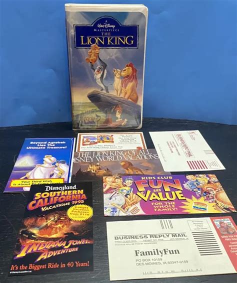 The Lion King Walt Disney Masterpiece Collection Vhs Nob