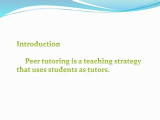 Peer Tutoring Powerpoint Ppt