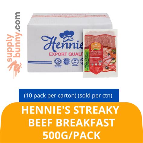 Hennie S Streaky Beef Breakfast 500g Pack 10 Pack Per Carton Sold