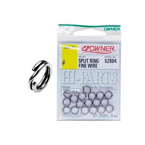 Кольца заводные Owner SPLIT RING FINE WIRE 52804 #4 19.8 кг | Kuldkalake.eu