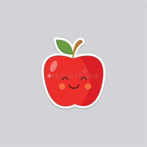 Retro Groovy Fruit Characters Funky Cartoon Mascot Of Apple With Happy