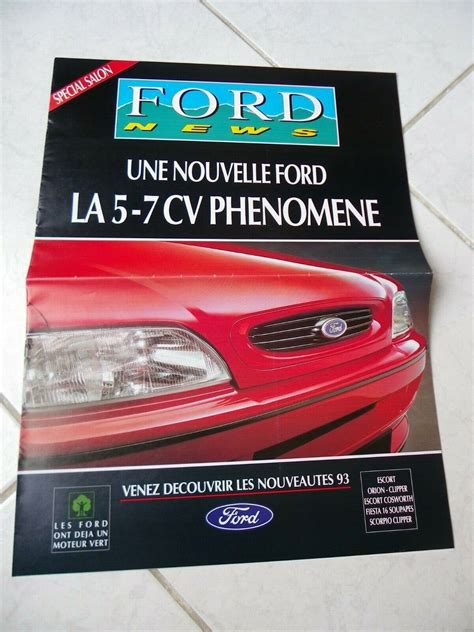 Ford Escort Neuheiten 1993 Broschüre Katalog Commercial Verschmutzt