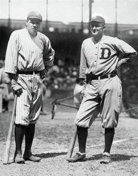 Babe Ruth And Ty Cobb 1920 Painting By American School Fine Art America