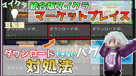 【統合版マイクラ】マーケットプレイスでダウンロードできないバグの対処法について 【トリビア・豆知識】 Youtube