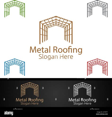 Metal Roofing Logo For Shingles Roof Real Estate Or Handyman