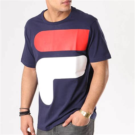 Fila Tee Shirt Carter Bleu Marine Blanc Rouge