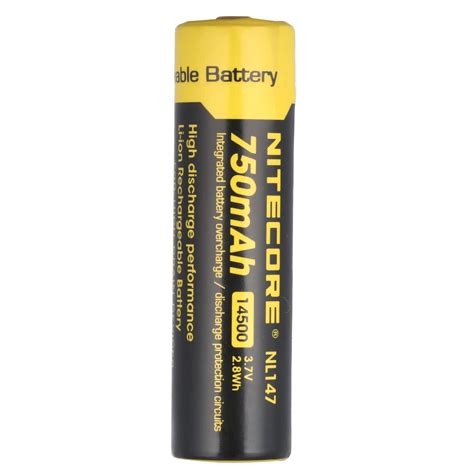 Nitecore NL147 14500 bateria recarregável 750mAh 3.7V Alta | Submarino