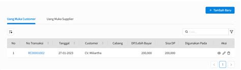 Input Saldo Awal Uang Muka Customer Beecloud 3 0 Bee Id