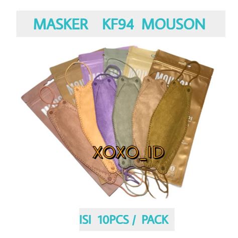 Jual Pcs Masker Dewasa Kf Mouson Ply Warna Tali Senada Kf