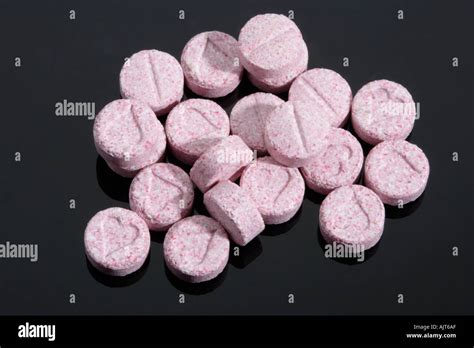 Pink Coloured Ecstasy Tablet Illegal Drugs Pills Stock Photo 2754222