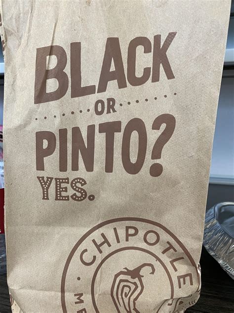 This Chipotle bag. : r/InclusiveOr