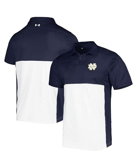 Under Armour Mens Navy White Notre Dame Fighting Irish Green Blocked