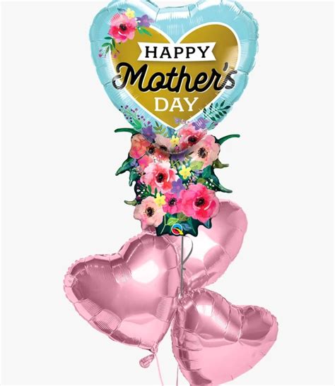 Happy Mothers Day Pink Heart Balloon Bundle In Ajman Joi Ts