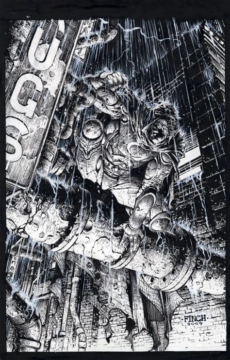 David Finch Vengeance Of The Moon Knight Inks Comic Art