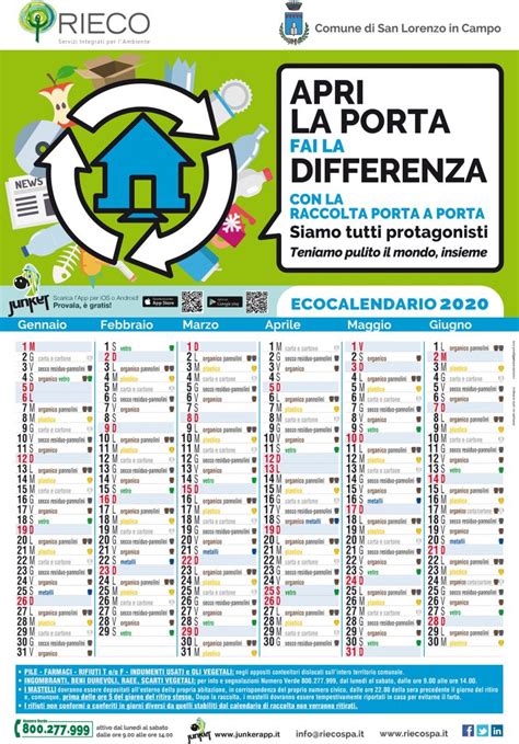 Eco Calendario Raccolta Differenziata Dei Rifiuti Comune Di San