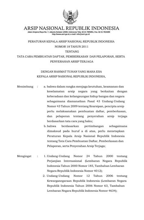 Pdf Arsip Nasional Republik Indonesia Kearsipan Unpad Ac