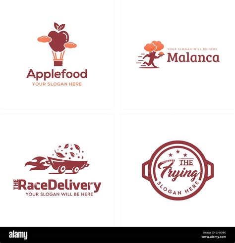 Food Restaurant Delivery Logo Design Stock Vector Image And Art Alamy