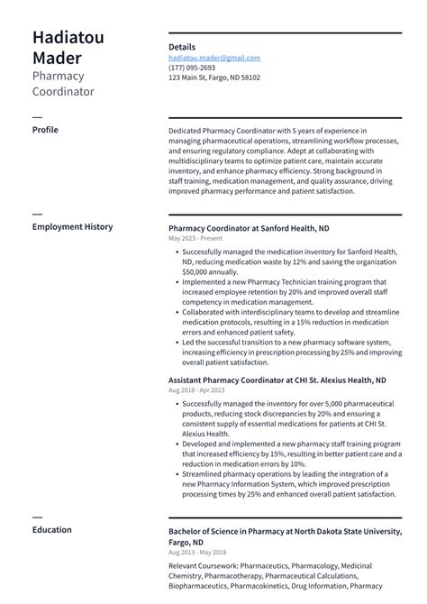 Top 16 Pharmacy Coordinator Resume Objective Examples