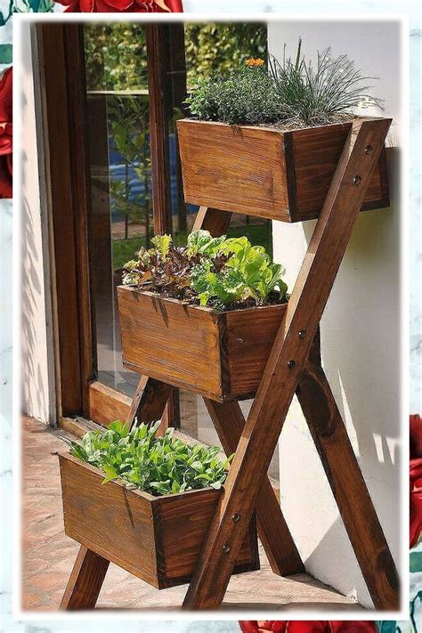 Cedar Vertical Tiered Ladder Garden Planter Artofit