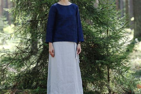 Linen Long Wrap Skirt Evelina Linen Wrap Skirt Full Length Etsy