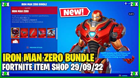 Fortnite Item Shop Today New Iron Man Zero Bundle September Th