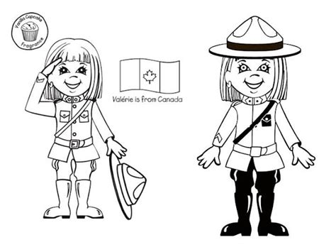 Costume Of Canadian Free Coloring Pages