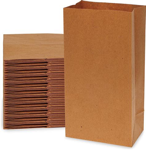 Amazon Count Brown Kraft Paper Bags For Snacks Disposable