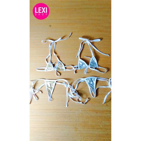 Women S Micro Bikini MINI Metallic Bikini Lingerie Shopee Philippines