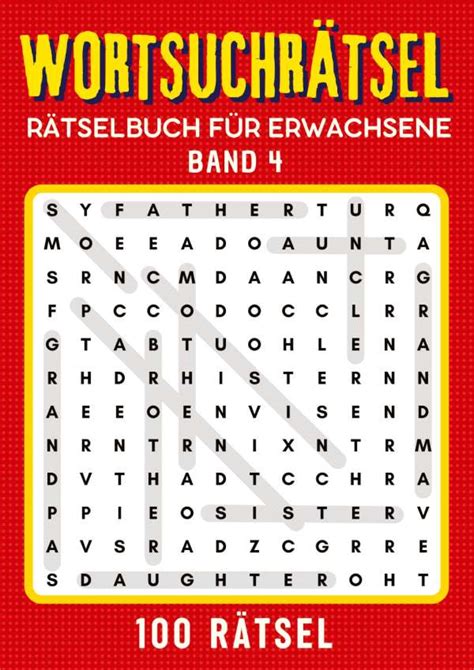 Wortsuchrätsel Rätselbuch für erwachsene Band 4 Isamrätsel Verlag