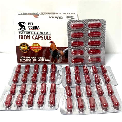 Fcr Agrivet Pcs Pit Cobra Iron Capsule Supplement For Gamefowls