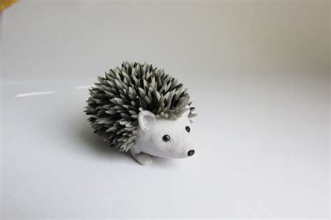 Hedgehog figurine polymer clay Sculpture hedgehog Miniature