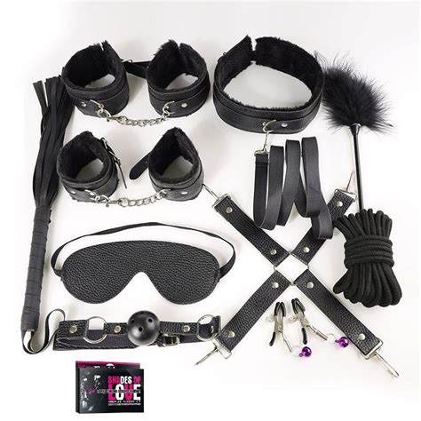 Kit Bondage Super Sexy Piezas Sex Shop Mayoristas Color Negro