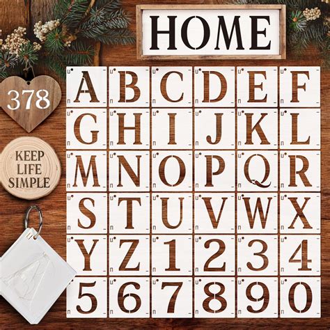 Buy Souarts Inch Letter Stencils Alphabet Stencils Interlocking