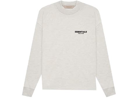 Fear Of God Essentials Ls Tee Light Oatmeal Mens Fw22 Us