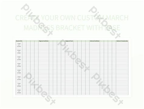 Create Your Own Custom March Madness Bracket With Ease Excel | Template ...