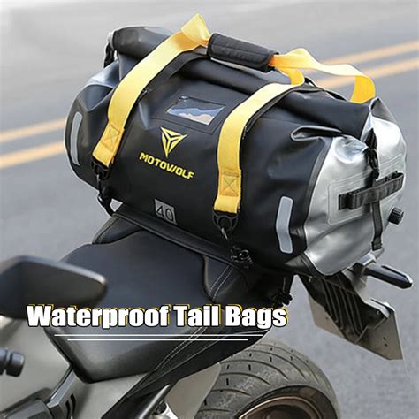 Universal Motocicleta À Prova Dwaterproof Água Traseira Cauda Saco De