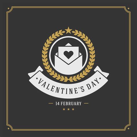 Valentines Day Card With Heart 43053430 Vector Art at Vecteezy