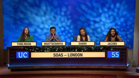 Bbc Two University Challenge Christmas Soas University Of