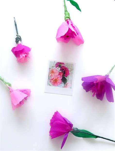 DIY paper flowers Tutorial Papierblumen Bonbontüte