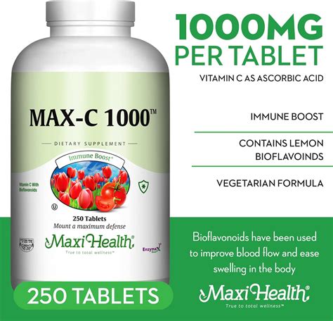 1000 Mg De Vitamina C 1000 Mg Comprimidos Fórmula De Ultra Alta Absorción Sin Gluten Kosher