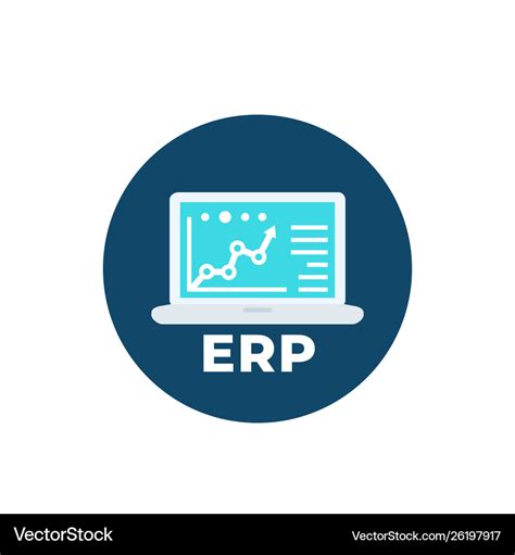 Erp System Software Icon Royalty Free Vector Image