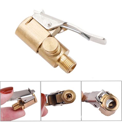 Car Pump Valve Clip Adapter Male Thread Brass Auto Tire Supplies