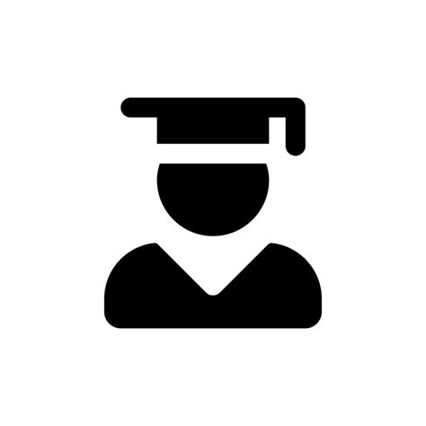 Male Student Black Glyph Ui Icon Graduate Boy Alumnus Of College