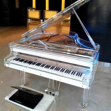 Grand Clear Acrylic Baby Hotel Grand Piano For Sale A With Led