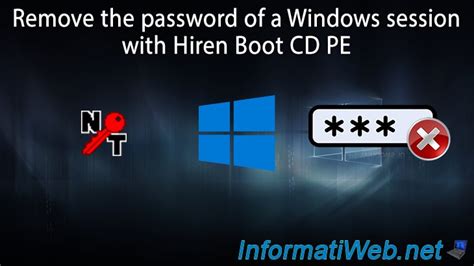 Remove The Password Of A Windows Session With Hiren Boot CD PE Live