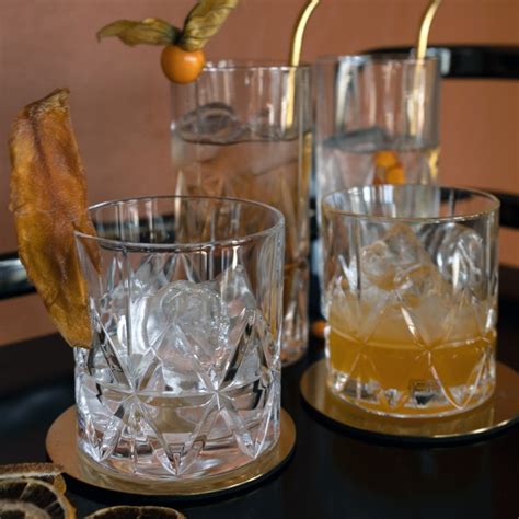 Orrefors Peak Double Old Fashioned Glasses Set Of 4 Williams Sonoma